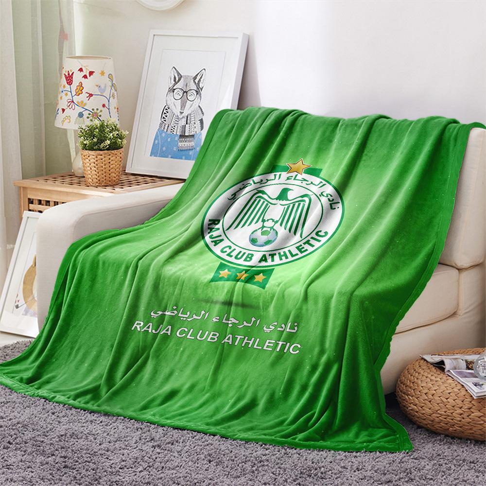 Rajakasablanca Sports Club  Print Flannel Blanket, High Quality Comfortable for All Seasons, Home Decor, Warmth and Comfort