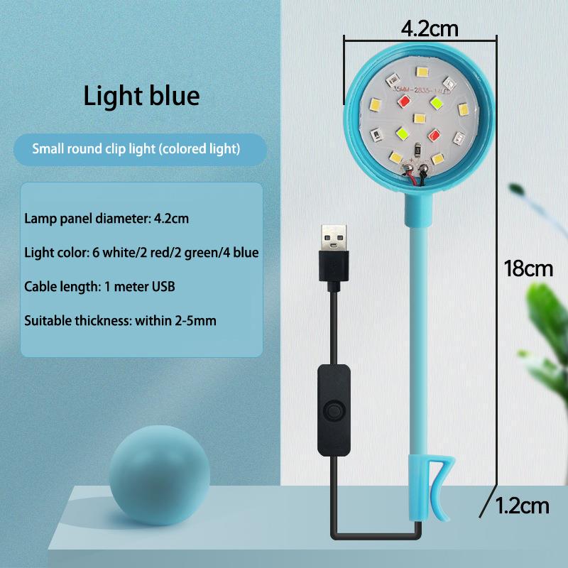 Akvarium USB-plugg Akvariumlampe LED med klemme Akvarium for planter Akvatisk ferskvann Vannplante Fiskesparing Fylllys