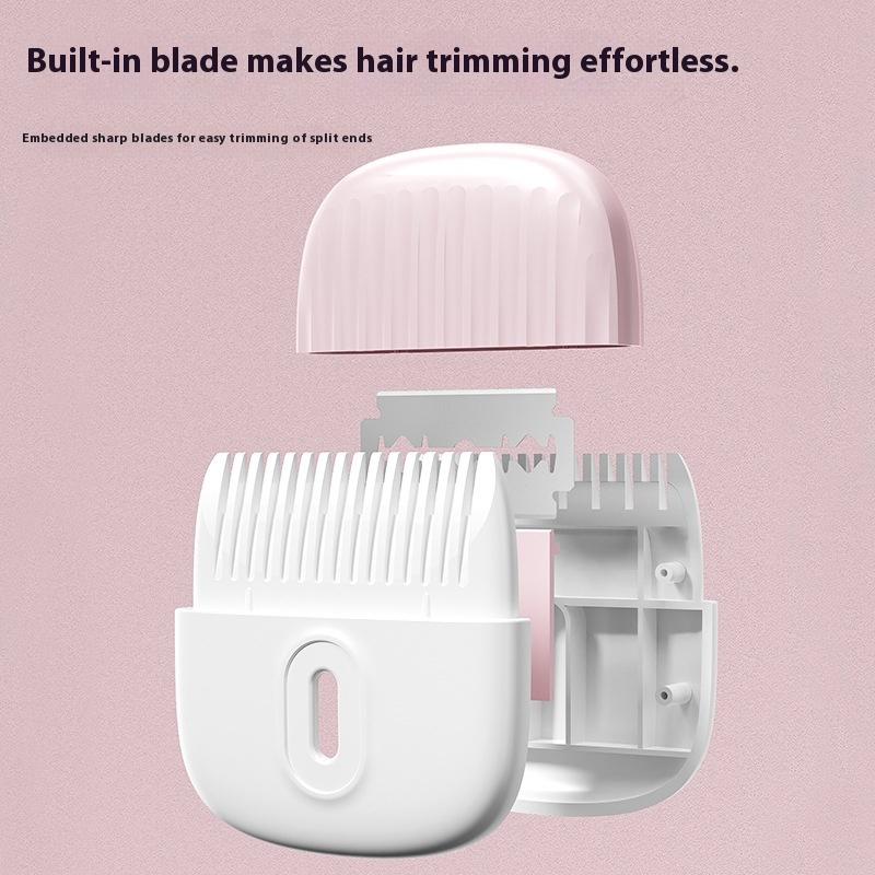 Pettine e Tagliacapelli 2 in 1 per Bambini, Rifinisce Frange e Capelli Spezzati, Taglia-frange Manuale Portatile, Tagliacapelli per Bambini