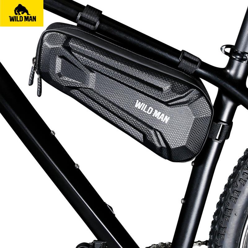 WILDMAN XT9 Factory Supply Electric Bicycle Triangle EVA Battery Bag Accessories Waterproof Cycling Motorcycle Saddle Bag PU+EVA Hard Shell&Unisex