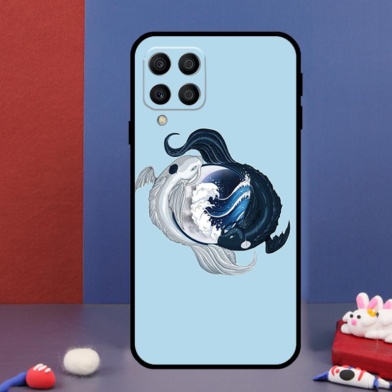 Koi Fish Yin Yang Art For Samsung Galaxy M12 M13 M33 M23 M53 M15 M55 M31 M51 M14 M34 M54 M20 M32 M52 Phone Case
