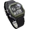 Casio World Time Digital Watch AE-1200WHB-1BV Black Green Color Travel Timepiece