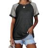 2026 Spring/Summer New Round Neck Color Block Short Sleeve Women's T-Shirt Top