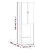 VidaXL Meuble pour machine à laver Chêne fumé 64x25,5x190 cm 813191