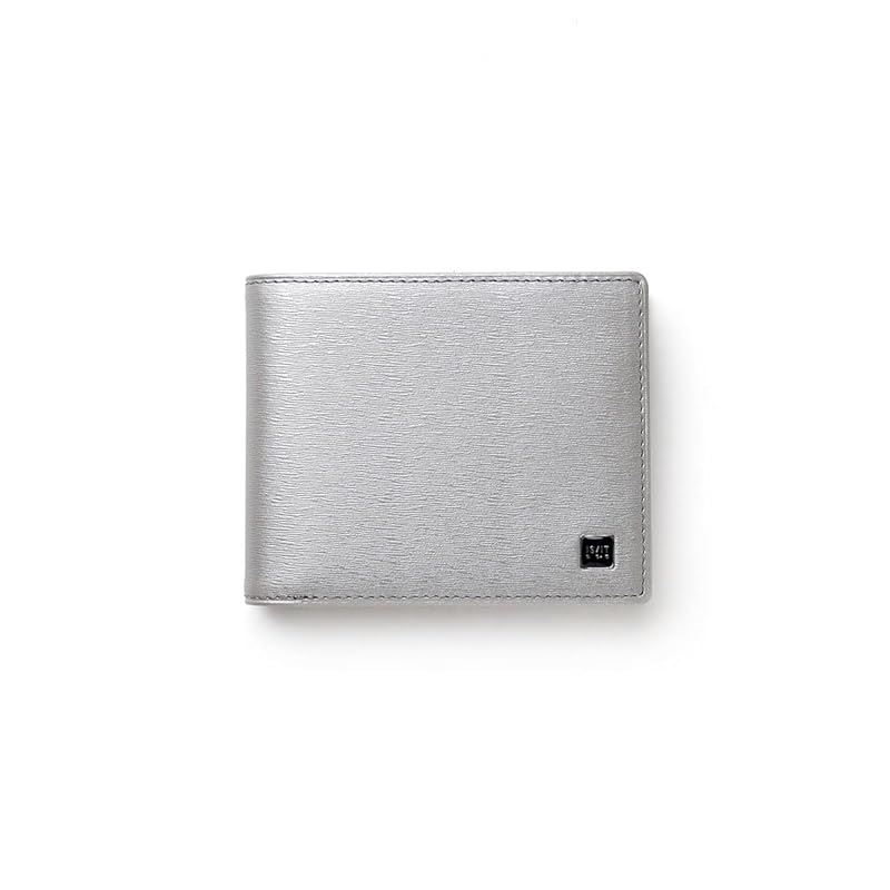 

[IS/IT] polymer bifold wallet card tier 9, men s leather cowhide, No.989605(Silver)
