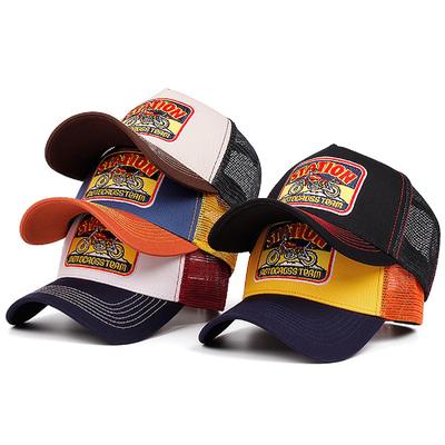 New Truck Hat Station Motorcycle Men'S Street Skateboarding Hat Hip Hop Hat Women'S Leisure Sunshade Baseball Hat Mesh Hat