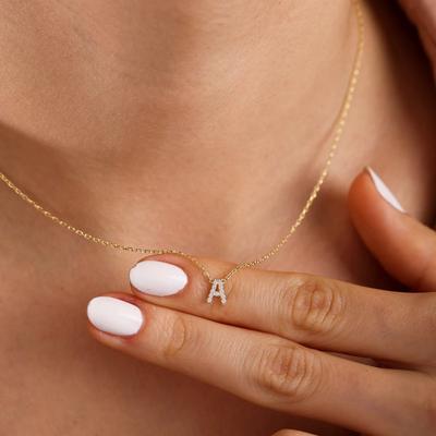 Mini Zircon Letter Choker Necklace for Women Delicate Gold Color Alphabet Charms Pendant Necklace Trendy Party Jewelry Gifts