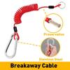 2pcs Breakaway Trailer Cable Trailer Spring Safety Rope Coiled Brake Away Cable