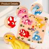 Learning Puzzle Cartoon Jigsaw Shape Matching Peg Preschool Wooden Name Function