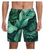 Beach Shorts, Palm Leaves with 3D Pattern for Men, Quick Drying Shorts for Hawaiian Plants