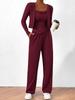 2025 Autumn/Winter Women's Cardigan Three-Piece Set: Solid Color Vest, Commuting Wide-Leg Pants