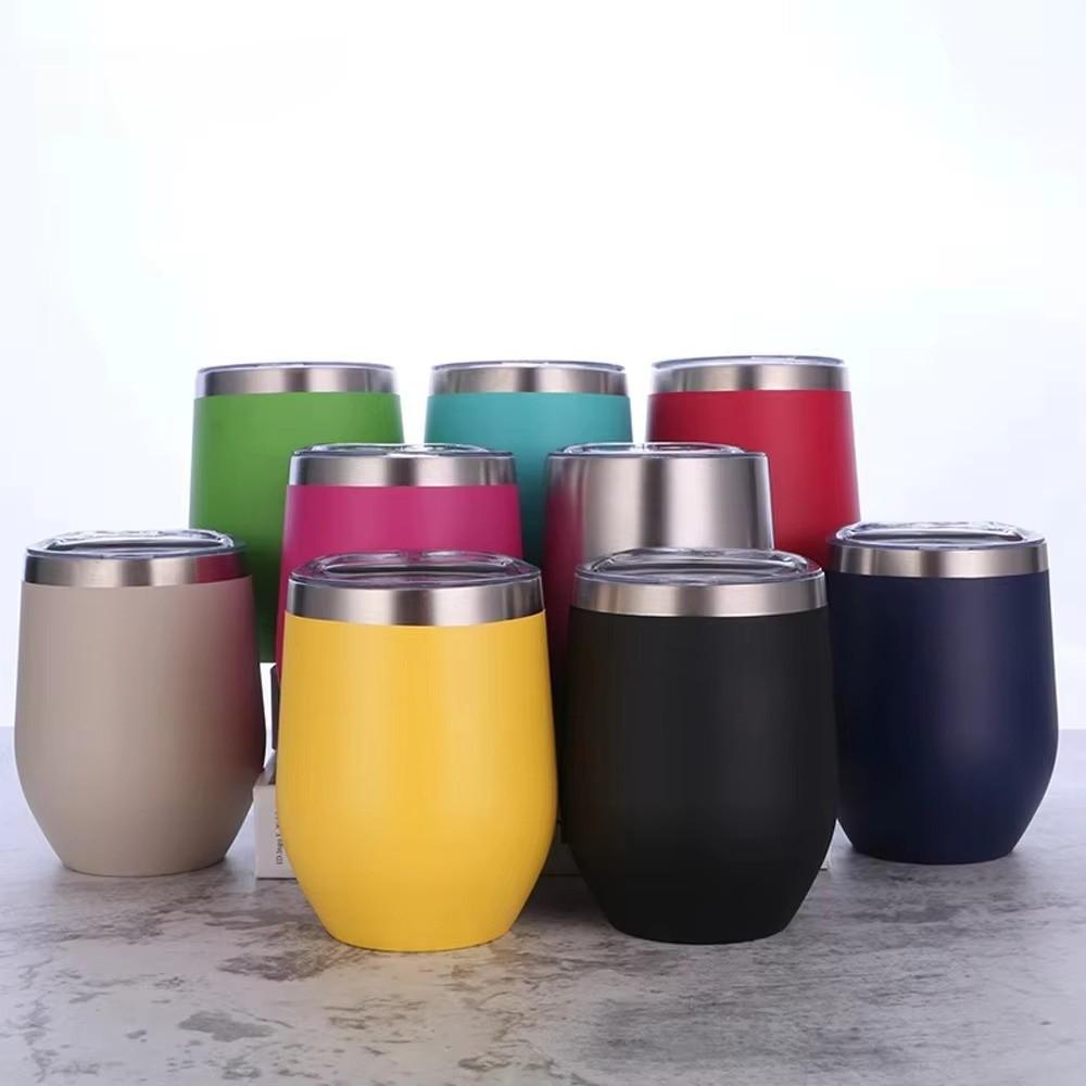 Stainless Steel Eggshell Cup Cold and Hot Wine Glasses New Beer Mugs  Travel