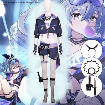 Silver Wolf Cosplay Costume: Ancient Chinese Style Women's Set from Star Sky Railway Anime Game