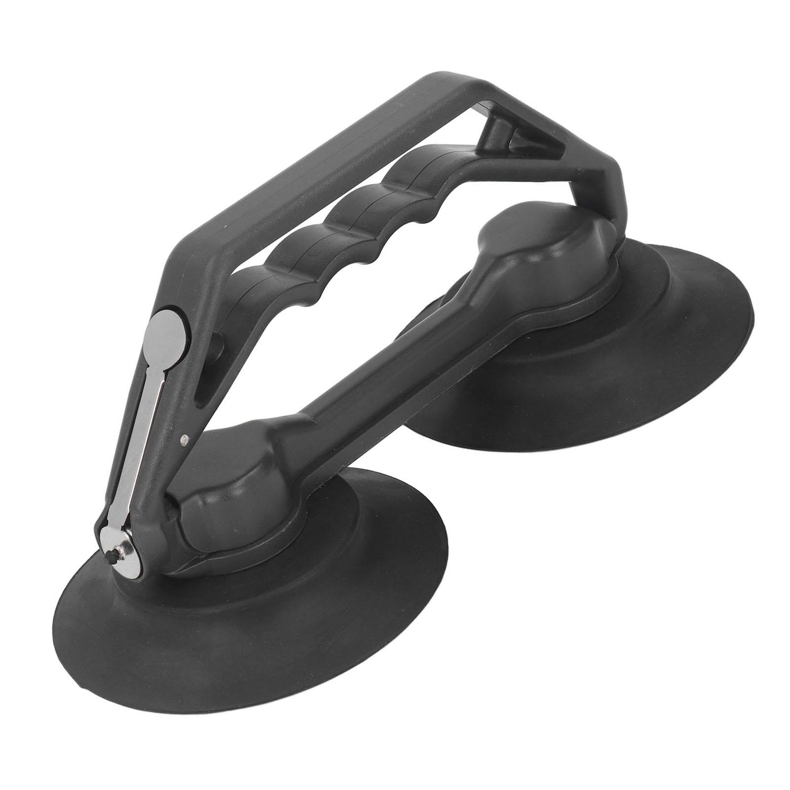 Ventouse en Verre à 2 Griffes avec Poignée Large pour Doigts Puissance d'Aspiration Forte pour Soulever Déplacer Verre Tuiles Portes Sols