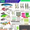 Beginner's Fishing Lure Set: Spinner, Minnow, Popper, Pencil Boxed Combo