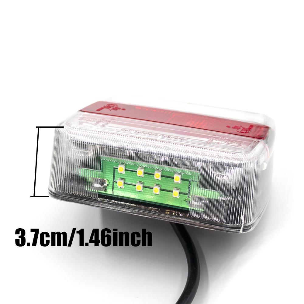 1 Set 12V EN 7-Pin Connector 10M Cable LED Trailer Tail Lights Brake Stop Light License Plate Lamp for Towing Trailers Trucks