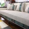Chinese Non-Slip Sofa Cover Beige Edging Cover Towel Leather Sofa Cushion Modern Simple 4 Season Universal Home Protection Cover