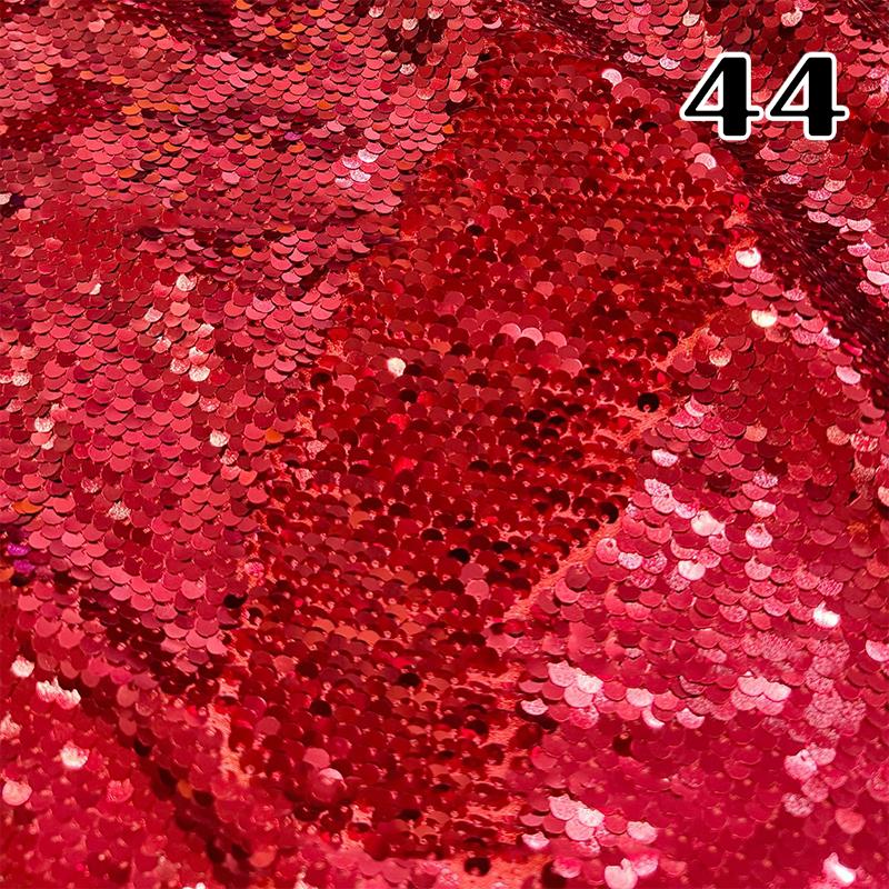 100x130cm Oboustranná 5mm Látka s rybími šupinkami Reverzibilní látka s flitry DIY Řemesla Šití Oděv Boty Pozadí Dekor