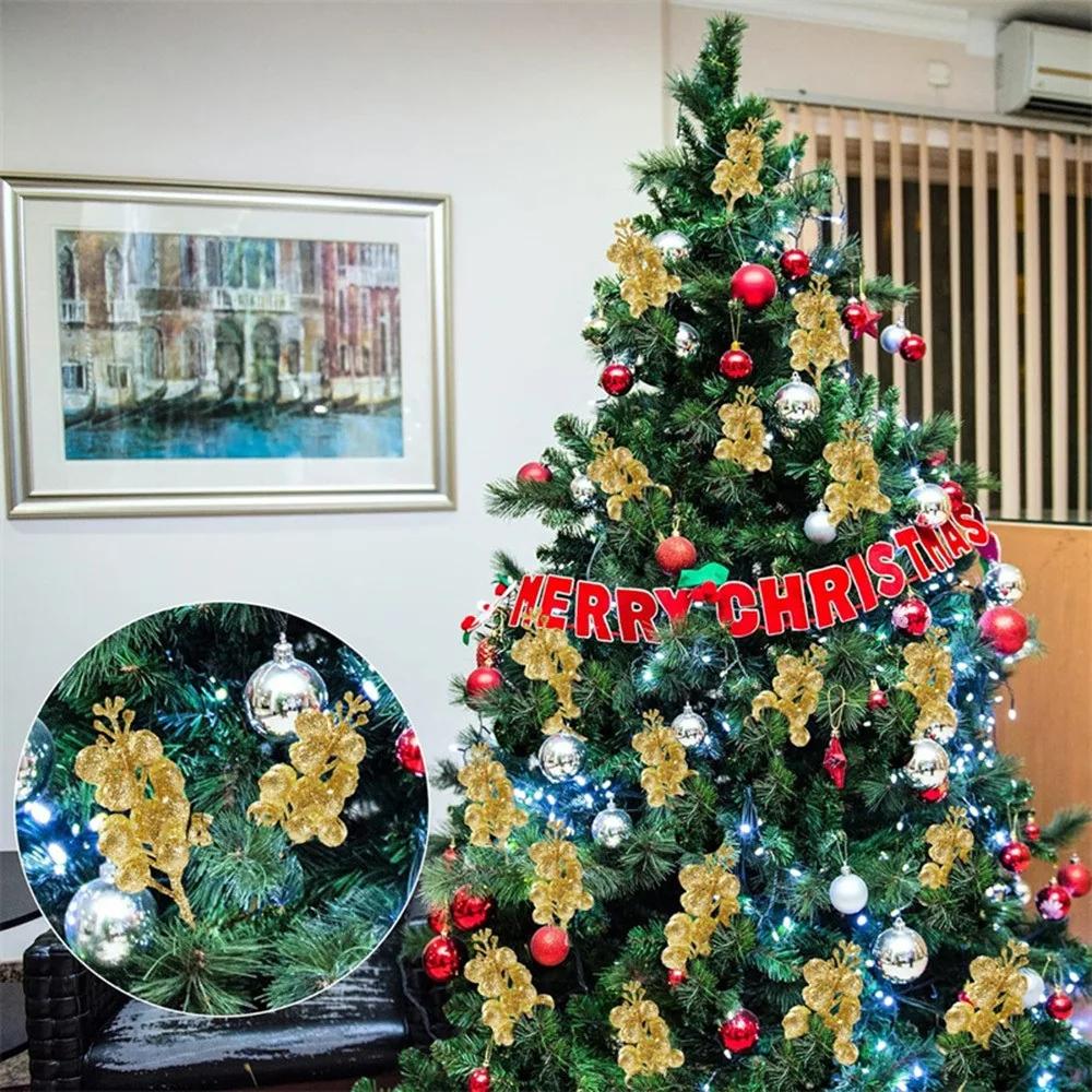 10pcs Christmas Decoration Artificial Berry Bouquet Xmas Tree Ornaments for Home Decor New Year 2026 Party Supplies Accessoriees