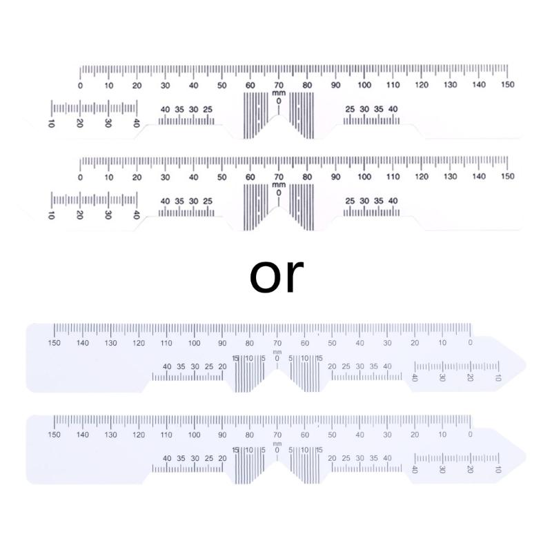 2Pcs Pupil Distance Meter Pupillary Distance Ruler Optical Spectacles PD Ruler 1