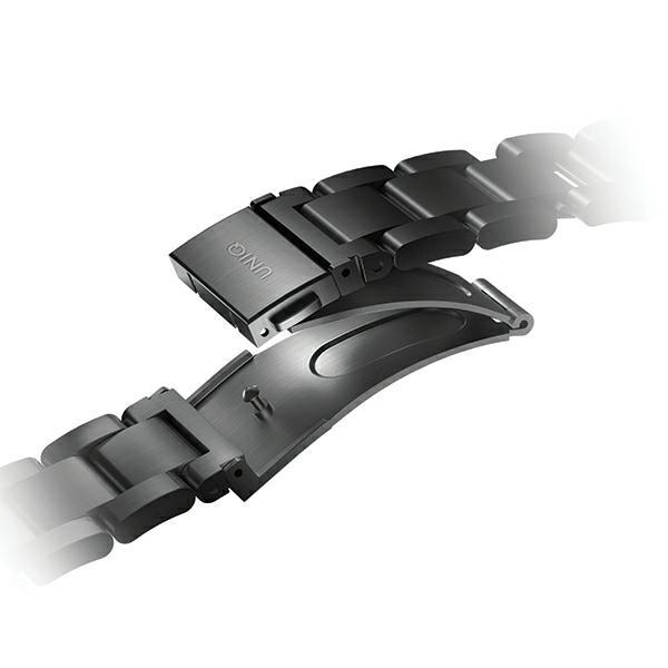 Uniq Osta Apple Watch Strap 42/44/45/    49Mm Series 1/2/3/4/5/6/7/8/9/10/Se/Se2/Ultra/Ultra 2 Stainless Steel Black/Midnight Black
