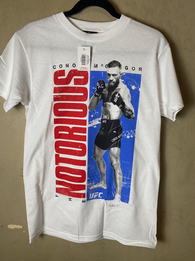 UFC Конор Макгрегор THE NOTORIOUS Официально лицензированная футболка UFC WHT Унисекс XXXXL
