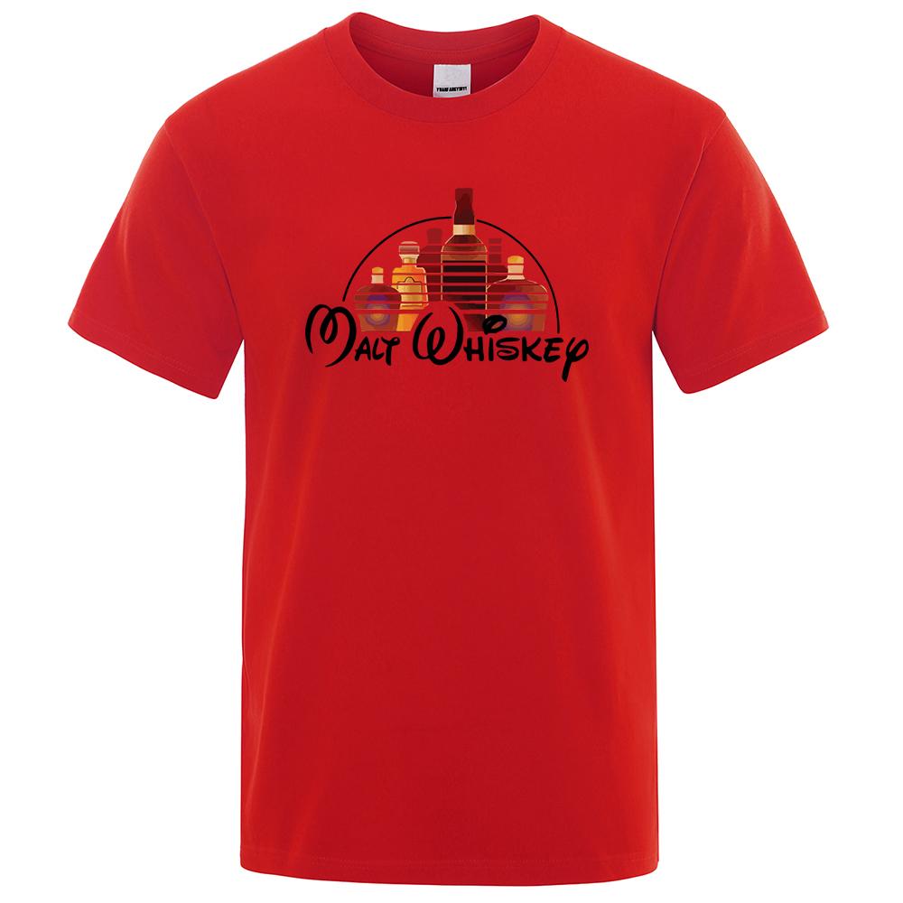 2023 New Summer Cool TShirt Men Short Sleeve Malt Whiskey T-Shirt Funny Alcohol Drunk Mens Tee O-Neck T Shirt Streetwear Tops