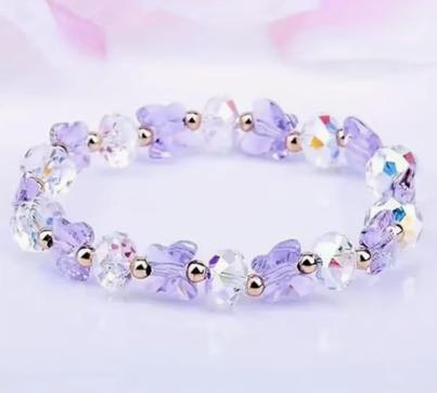 Butterfly Crystal Bracelet For Women - Fresh And Sweet Crystal Bracelet Jewelry One Size
