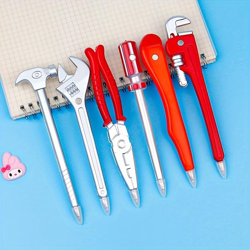 Quick-Dry Tool-Themed Ballpoint Pen Set Lightweight Design with Cartoon Wrench Pliers Screwdriver Hammer Features