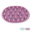 3pcs Oval Shape Hair Brush Silicone Elastic Wide Teeth Shampoo Brush for Hair Washing Cleaning