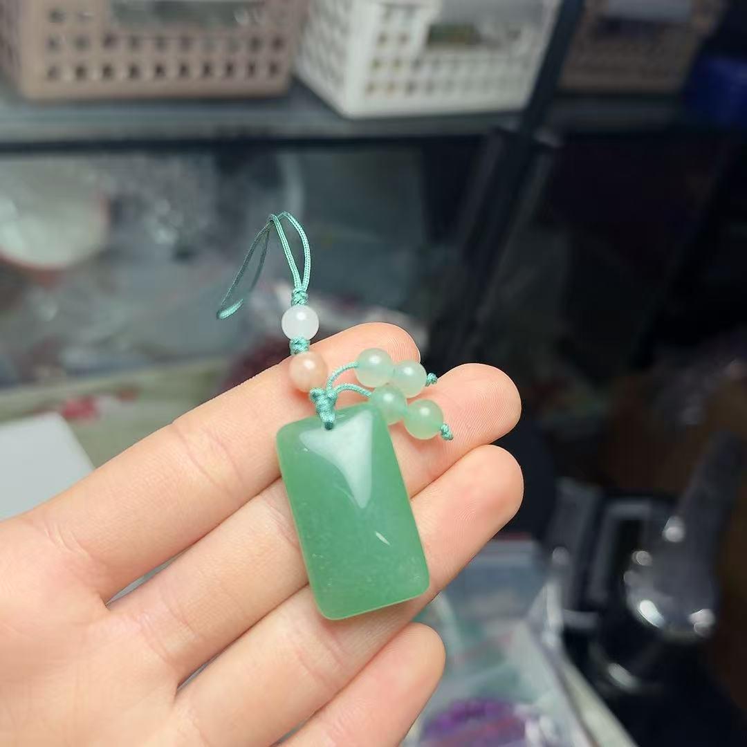 

Jade Peace Card Lanyard: Elegant Women s Phone Charm & Accessory