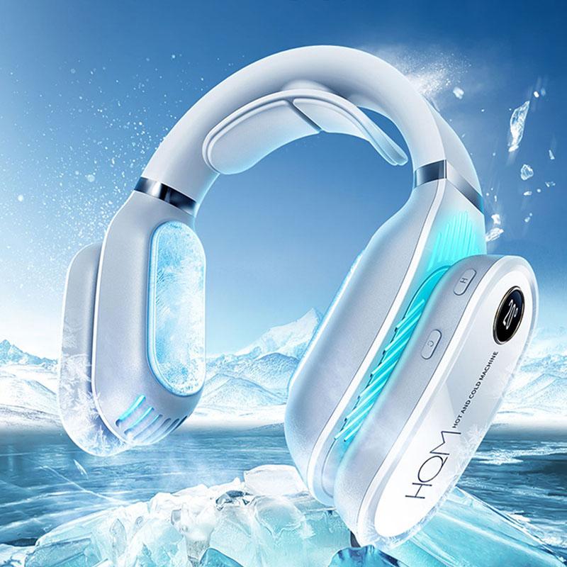 Portable Wearable Air Conditioner 2 In 1 Neck Hanging Cooler Warmer USB Rechargeable Personal Bladeless Fan for Travel Office