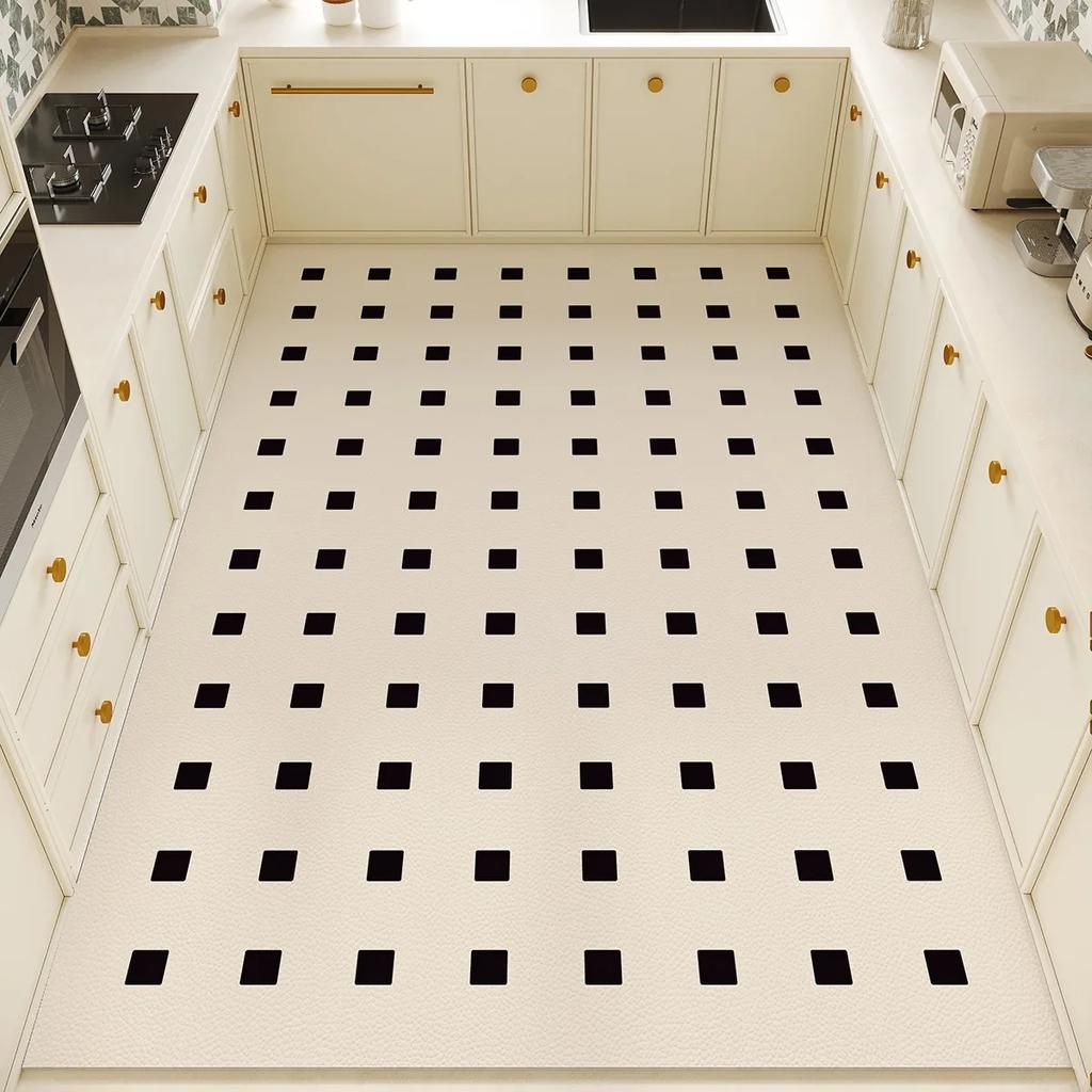 Kitchen Floor Mat Large Pvc Leather Carpet Waterproof Anti-slip Foot Mats Oil-proof Long Rug Minimalism Home Decoration Rugs
