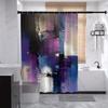 Abstract Art Bath Curtain - Bold Colors & Modern Design, Waterproof Home Decor Adds Contemporary Style To Your Bathroom