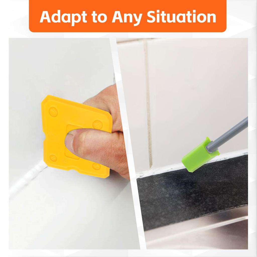 15pcs/set Caulking Tools for Tight Areas Bathroom Kitchen,Window,,Floor, Close-area sealant silicone caulking finishing tool