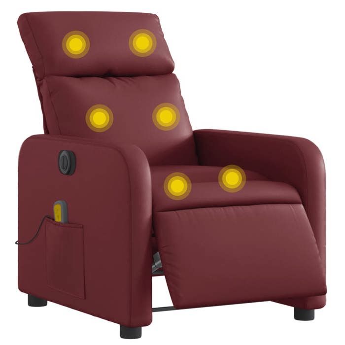 VidaXL Electric Reclining Massage Armchair, Relaxation Chair with Adjustable Backrest and Footrest, Salon Seat 3206746