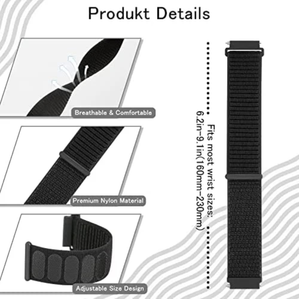 18mm Nylon Loop Strap For Huawei Watch GT6 GT5 GT4 41mm Breathable Bracelet Wristband Huawei Watch GT5 Pro 42mm Xiaomi S4 41mm