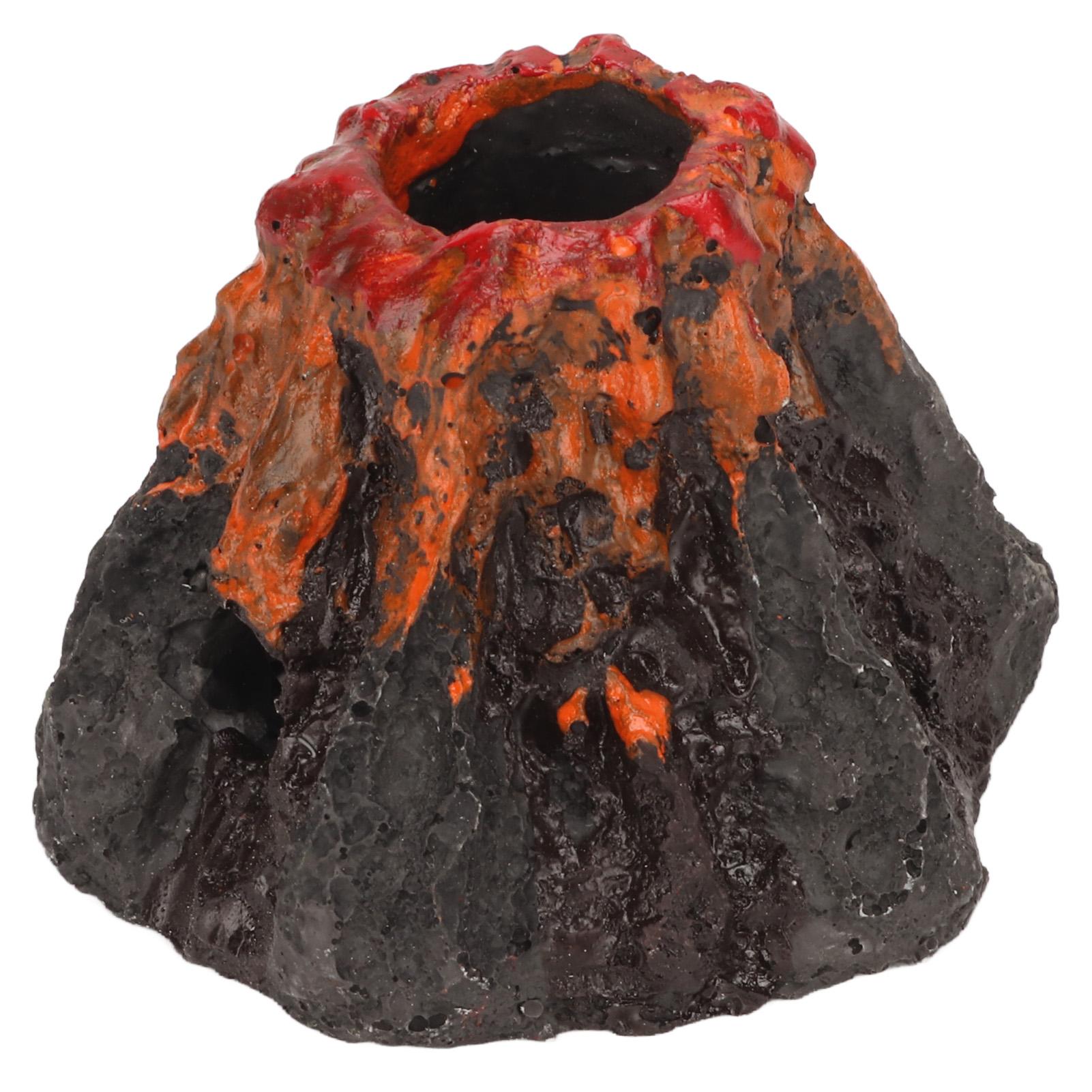 

Aquarium Volcano Ornament Simulation Realistic Resin Volcano Decoration for Fish Tank Bubble Stone Decoration