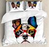 French Bulldog Duvet Cover Set Cute Animal Modern Decorative 3 Piece Bedding Set With 2 Pillowcase Dog Pattern Comforter Covers