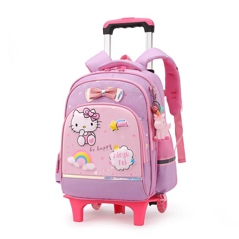 SAIERNA Детский рюкзак-тележка для девочек Hello Kitty, съемный, для подъема по лестнице Standard