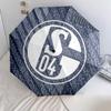 1 PC Automatic Folding Umbrella - FC Schalke 04 Custom Name Pattern, Portable & Foldable Design with 8 Ribs, Christmas Birthday Gifts