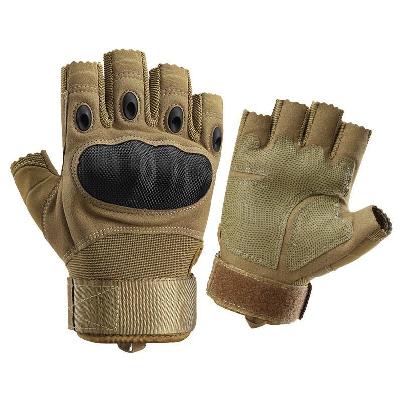 Mens Tactical Half-Finger Gloves Outdoor Activities Shooting Cycling Hiking Anti-Slip Touchscreen Compatible Quick-Dry
