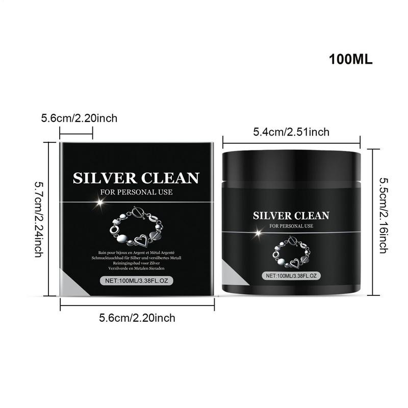 Silver Cleaner Jewelry Tarnish Remover Professional Jewelry Cleaning Liquid Solution Gentle Protective Ring Necklace Bracelet