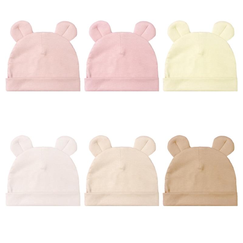 

6pcs Infant Beanies Hats Breathable Cotton Spring Hat Newborn Hospital Hat Suitable for Newborns Aged 0 to 2 Months 1