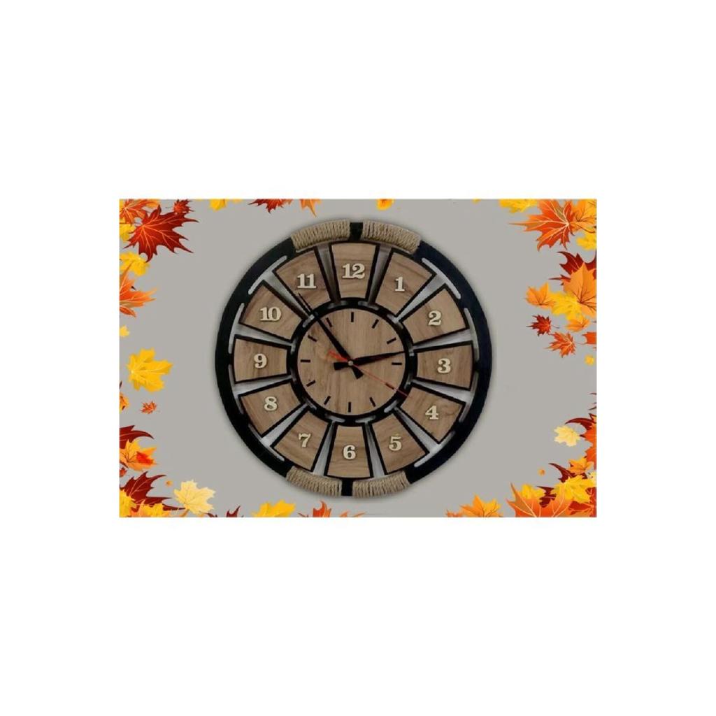 Dekorative Wanduhr mit Holzseil