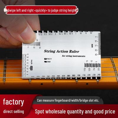 Calibrador Universal de Altura de Cuerdas para Guitarras Eléctricas y Acústicas y Bajos
