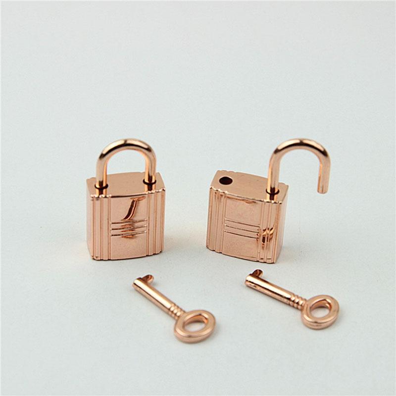 Čtvercová kovová spona otočný zámek otočný klíč zámky růžové zlato DIY kabelka peněženka uzávěr díly na tašku kožené hardwarové doplňky