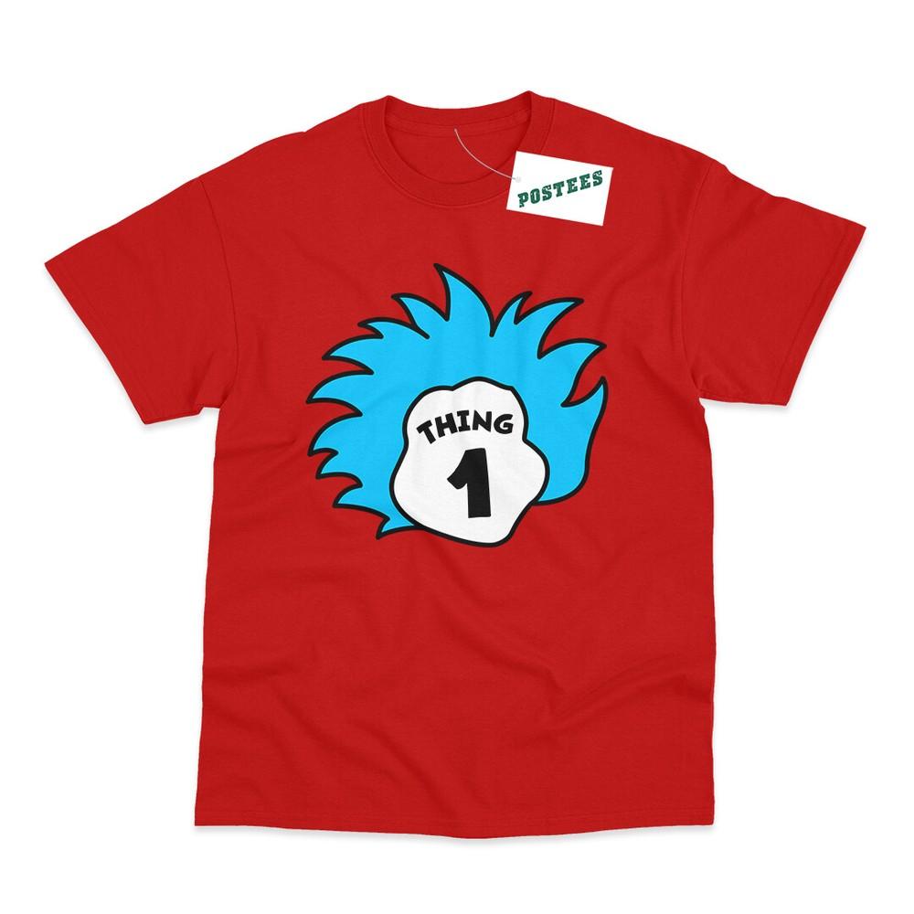 

Thing 1 and Thing 2 Inspired Adult and Kids Book Day T-Shirts 3XL