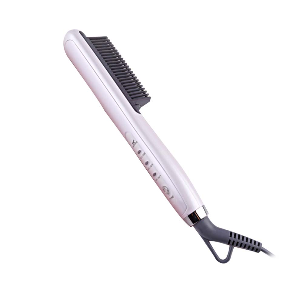 45W Ceramic LCD Display Straight Hair and Curly Hair Styles in One Step Electric Hair Straightener Brush Hairbrush Comb