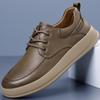 Leather Shoes New Winter British Style Soft Sole Wear-resistant Casual Shoes Black Sports Board Shoes